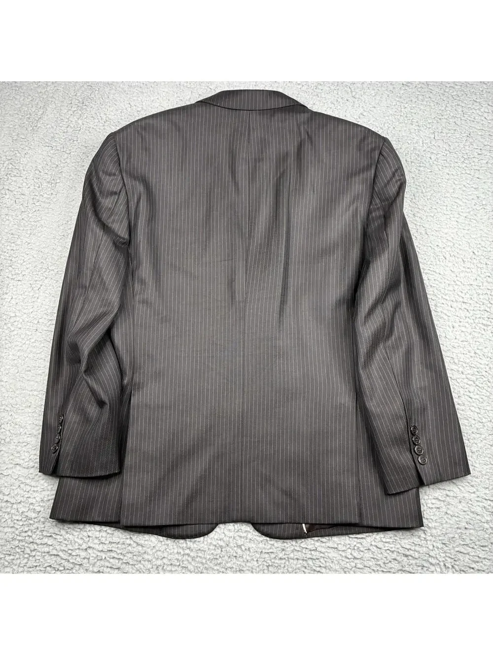 Versace Collection Wool Pinstripe Sport Coat Blazer Mens 50 / 40R Black 2 Button